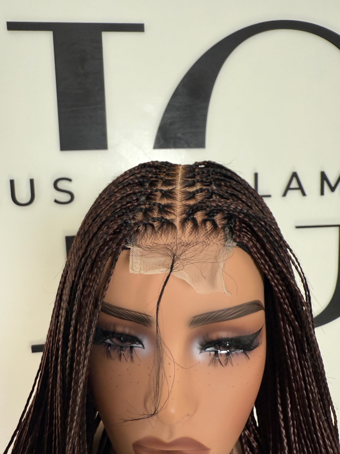 Chocolate brown French curl wig