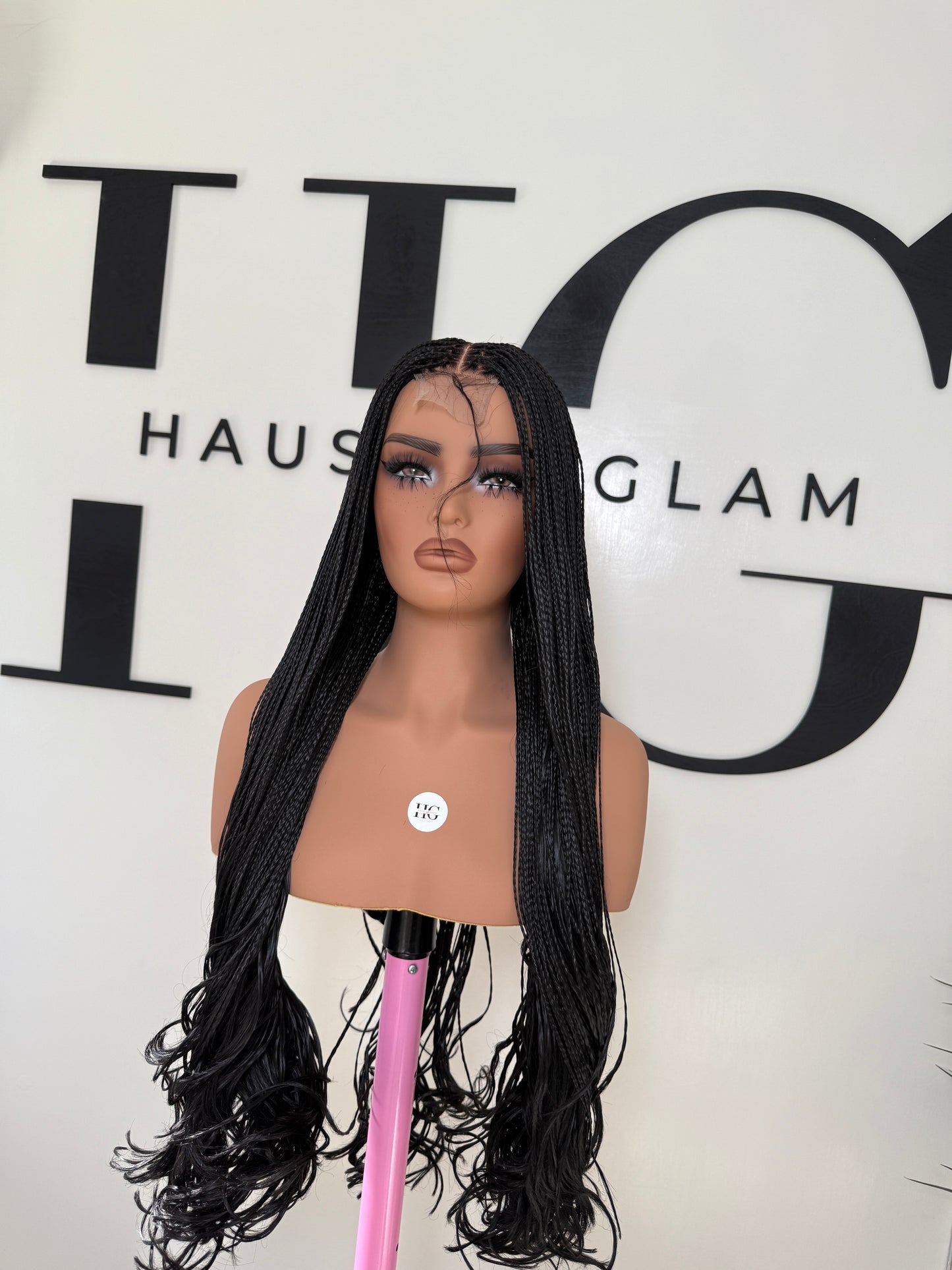 Black French curl wig (long length)
