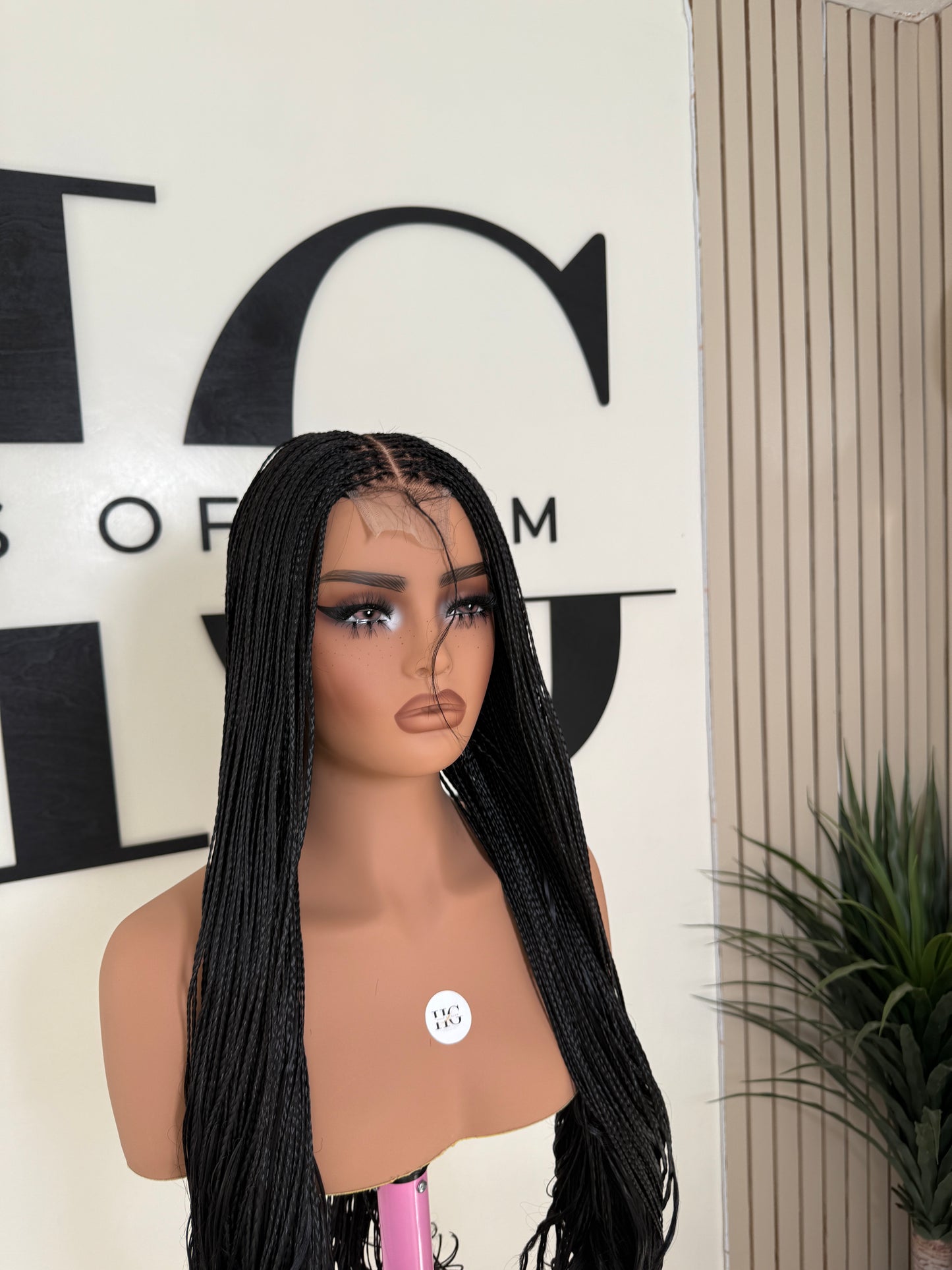 Black French curl wig (long length)