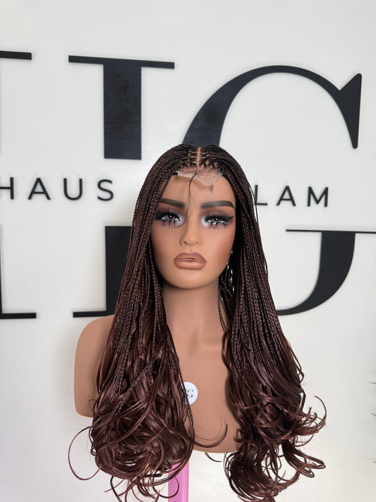 Chocolate brown French curl wig