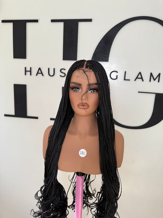 Black French curl wig (long length)